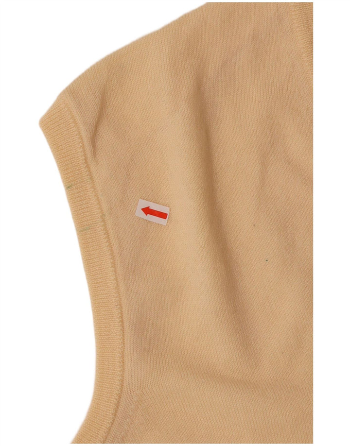 Męski podkoszulek POLO z dekoltem w kształcie litery V IT 52, duży, żółty, dziewicza wełna