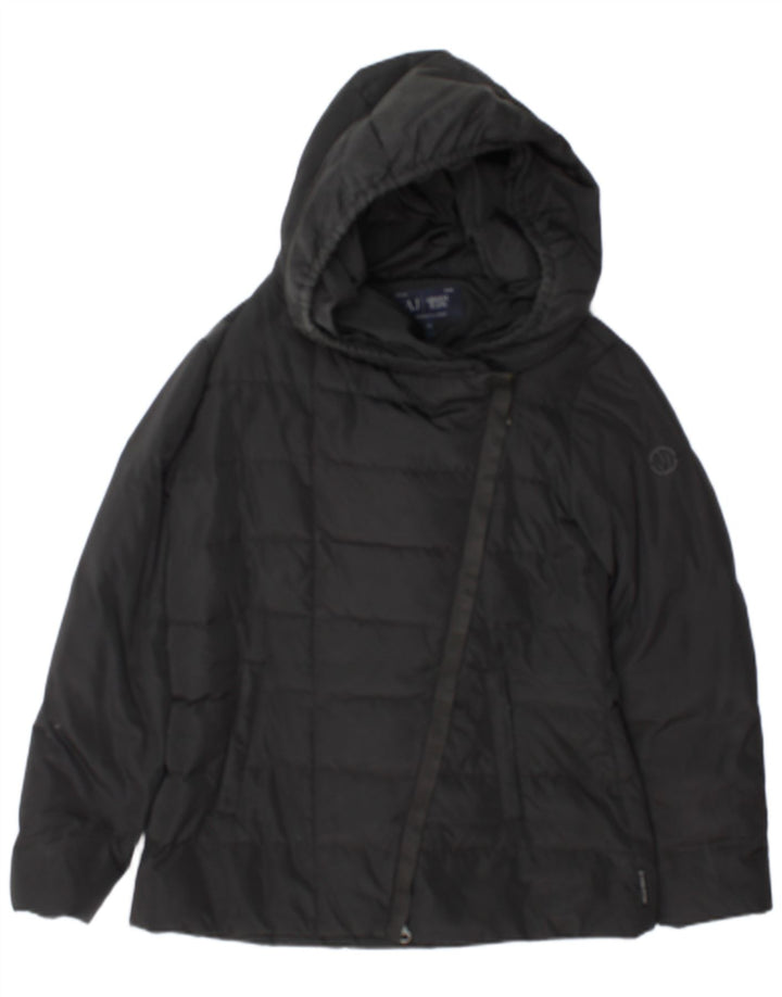 Damska ocieplana kurtka z kapturem Armani EU 44 XL, granatowa, poliester