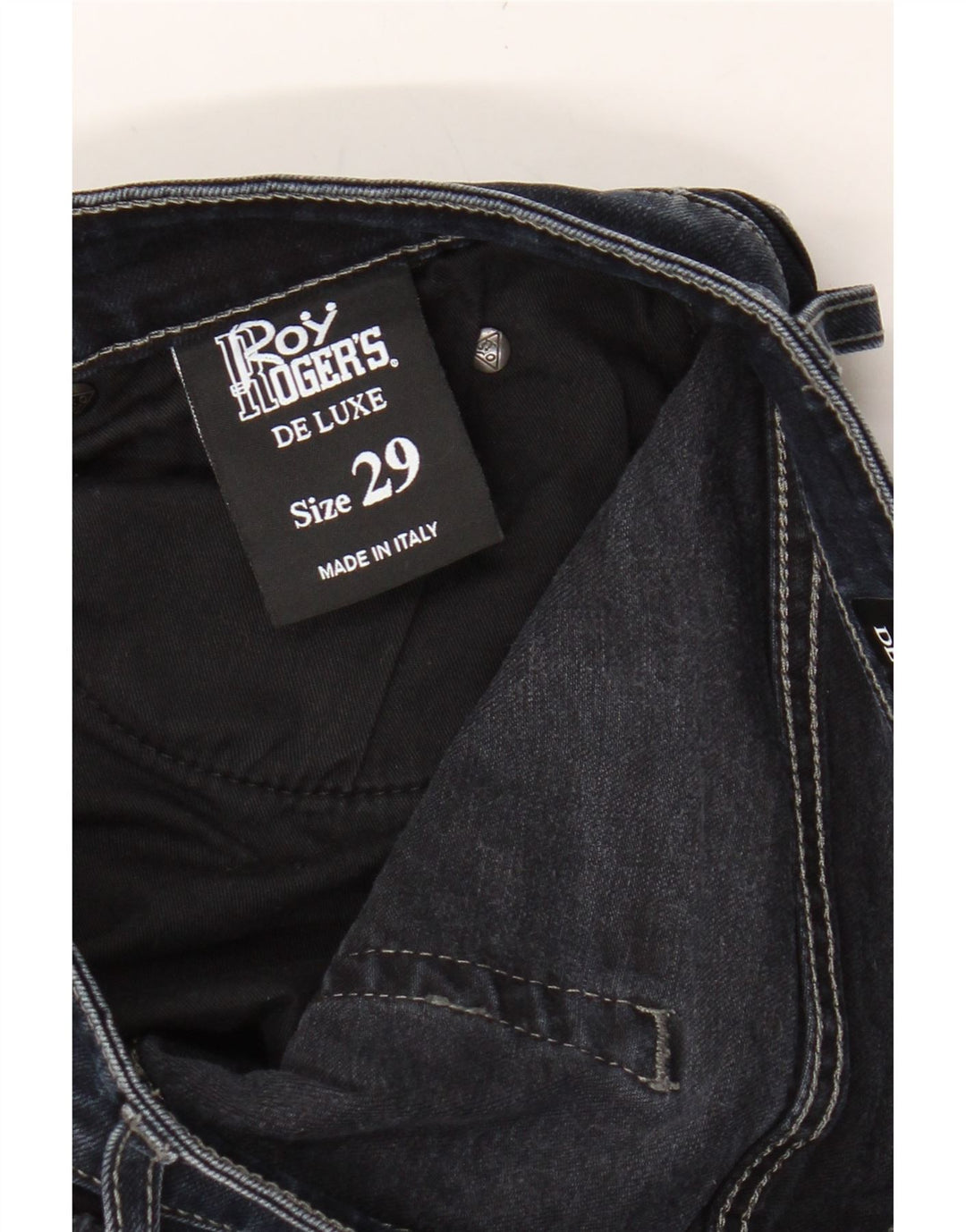 ROY ROGERS Womens Slim Jeans W29 L32 Navy Blue Cotton Vintage Roy Rogers and Second-Hand Roy Rogers from Messina Hembry 
