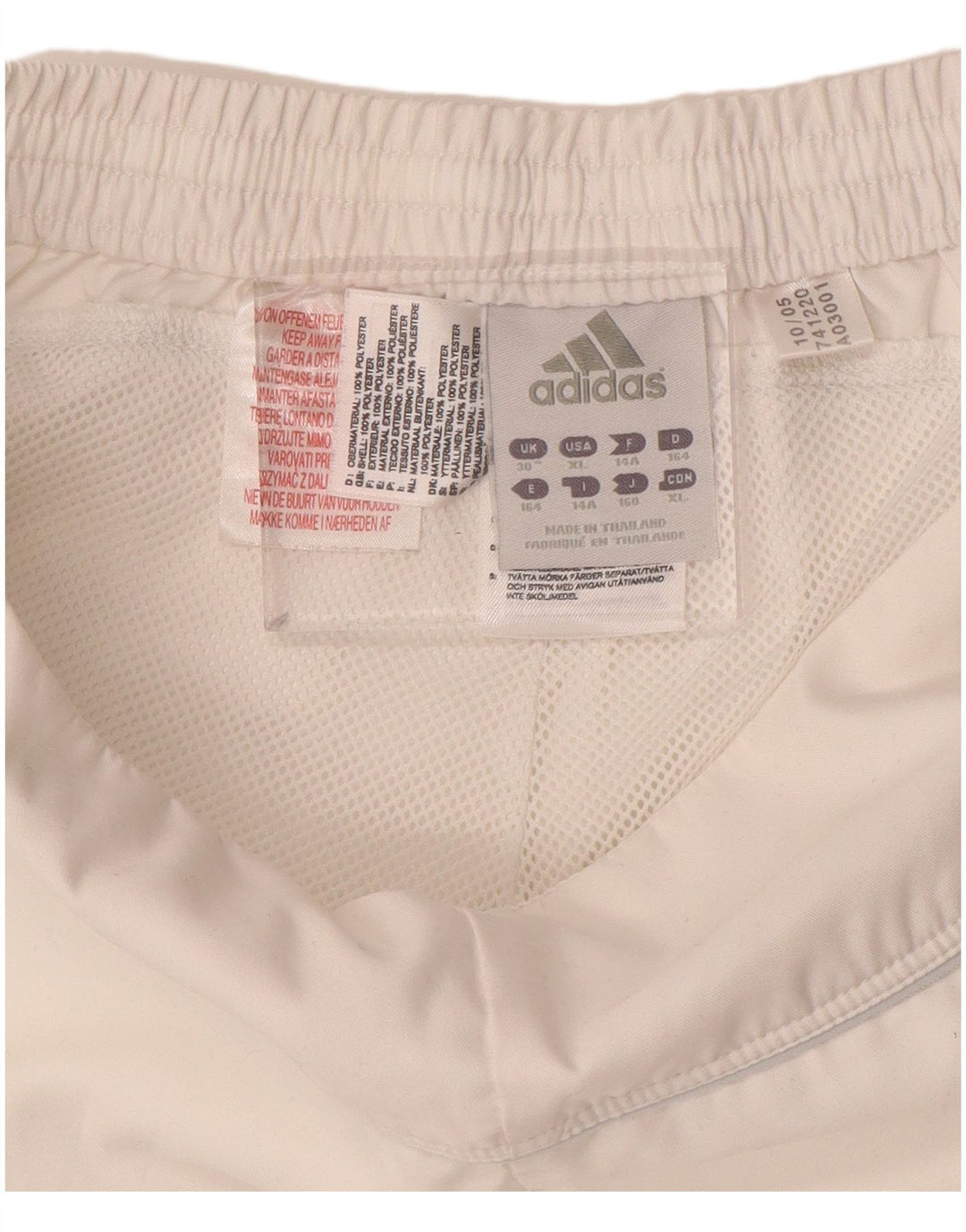 Spodnie dresowe ADIDAS Capri chłopięce 13-14 lat, białe