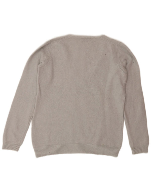 Sweter damski Massimo Dutti z dekoltem w kształcie litery V, UK 12, średni szary