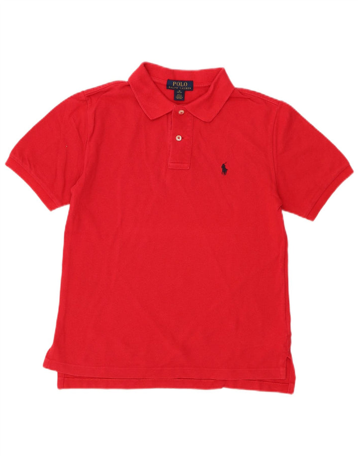 RALPH LAUREN Koszulka polo 10-11 lat, średnia czerwona, bawełniana