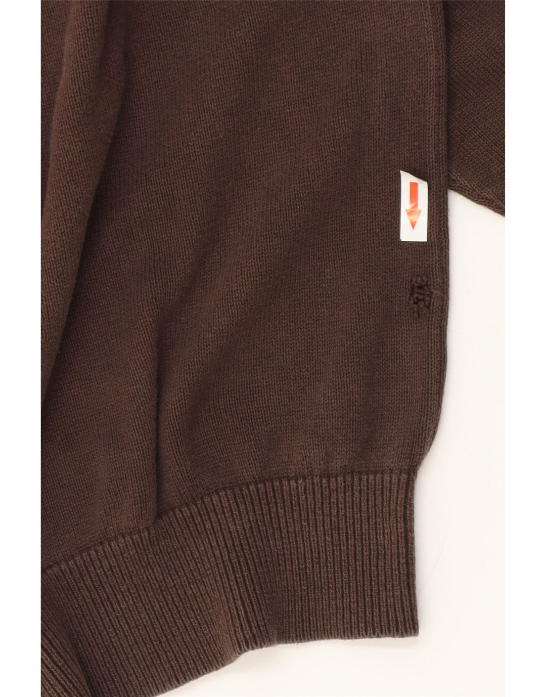 Męski sweter z okrągłym dekoltem Tommy Hilfiger, duży, brązowy