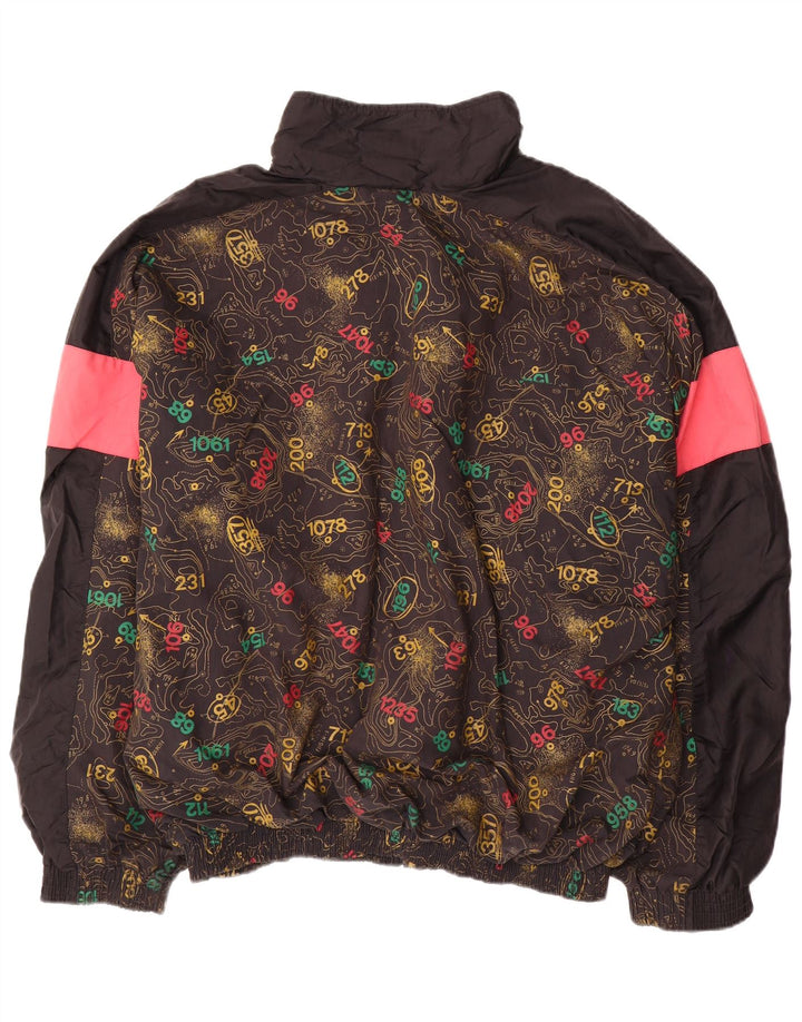 Męska kurtka dresowa Uhlsport z grafiką XL, czarna, bawełniana w bloki kolorów