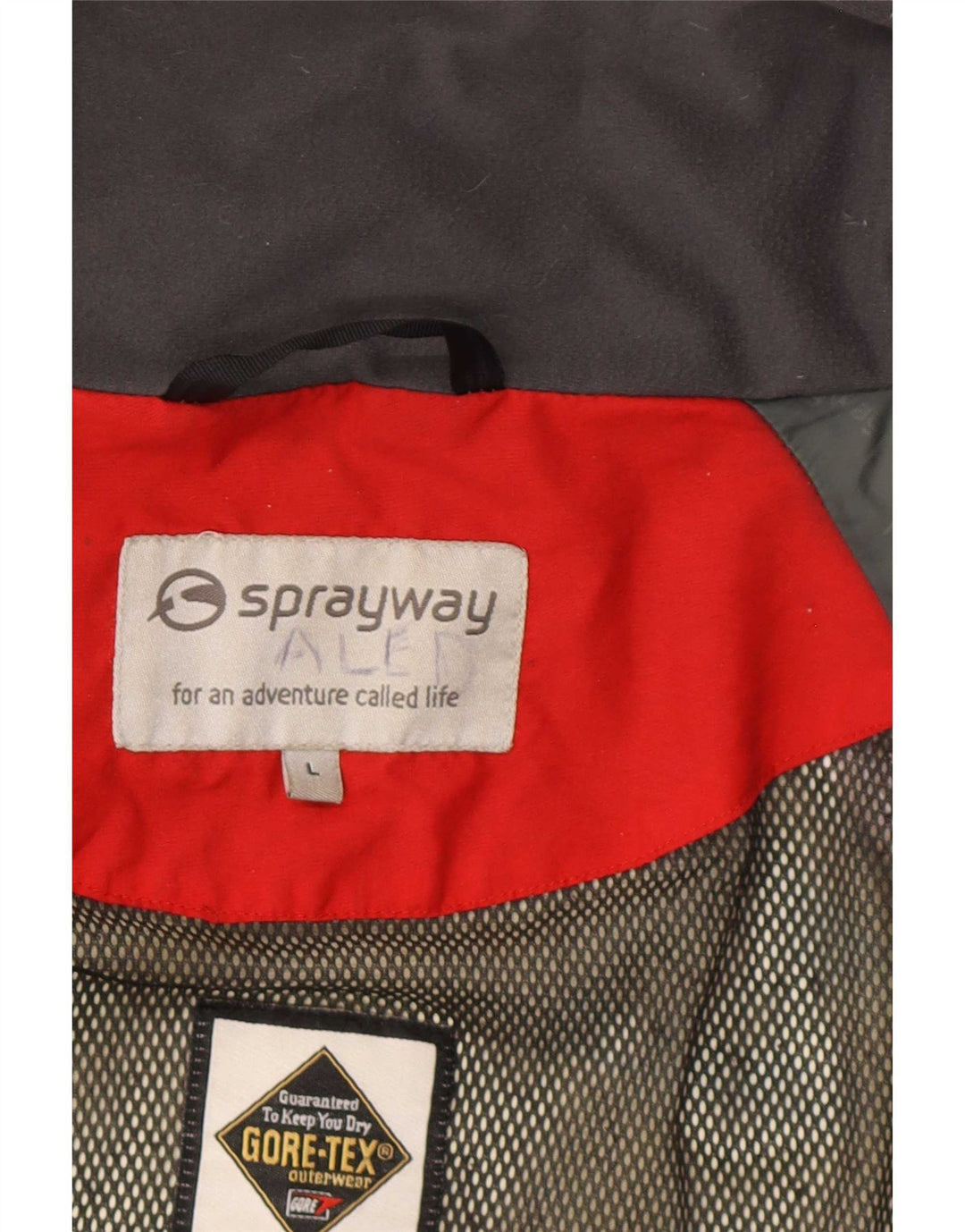 Męska kurtka przeciwdeszczowa Sprayway Gore-Tex UK 40, duża, zielona poliamid z blokami kolorów