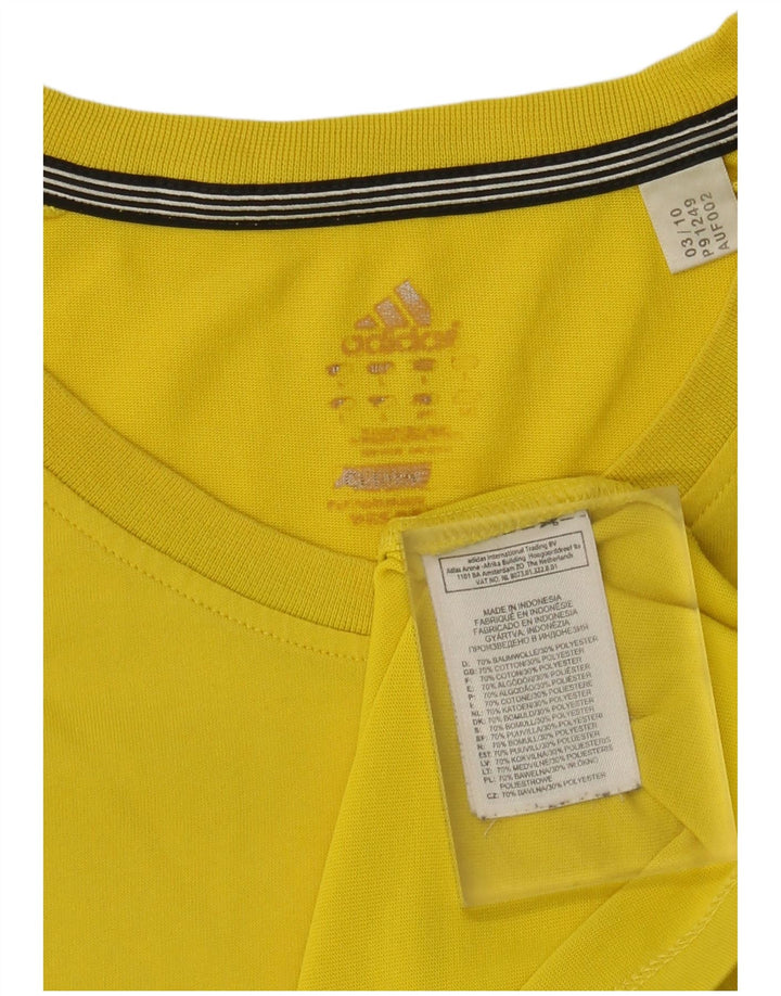 Adidas Męska koszulka Climalite Top, duża, żółta bawełna