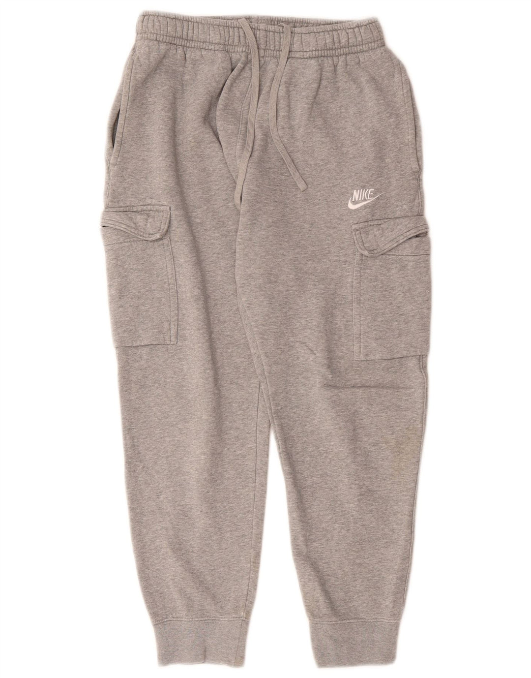 Męskie spodnie dresowe Nike Cargo, małe, szare, bawełniane