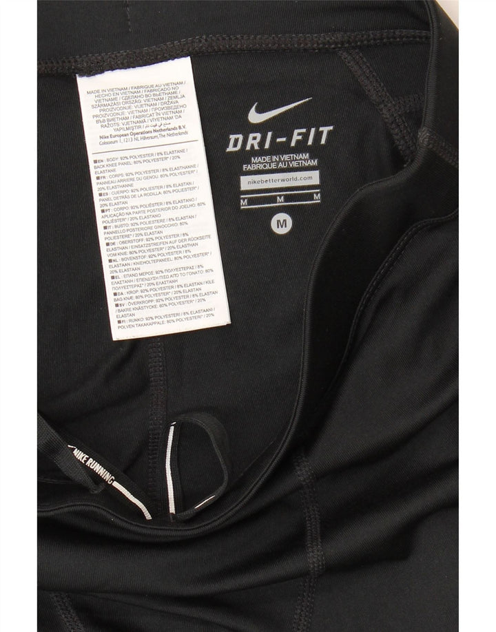 Damskie legginsy Nike Dri Fit UK 12, średni czarny poliester