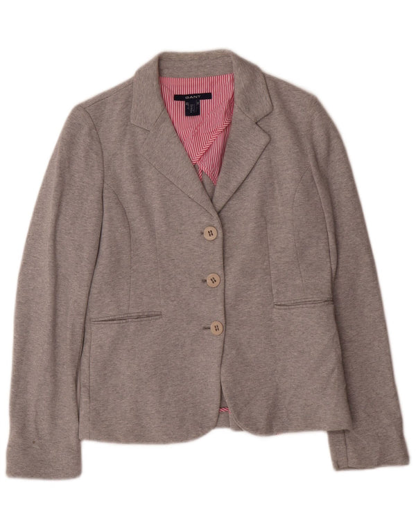 Damska marynarka Gant zapinana na 3 guziki, UK 14, duża, szara, bawełniana