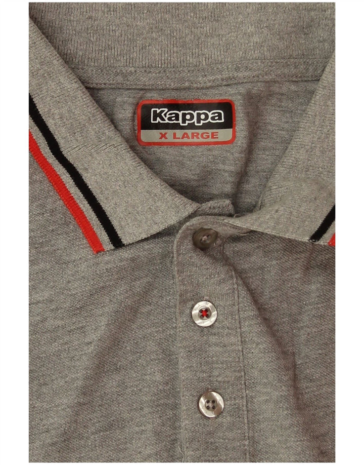 Męska koszulka polo Kappa XL, szara, nakrapiana