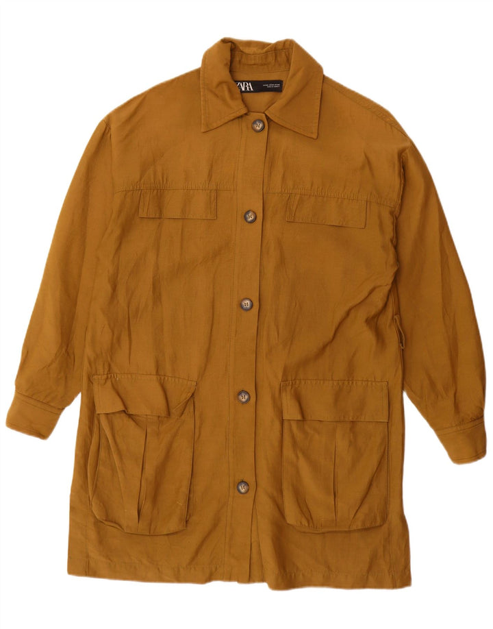 Damska kurtka oversize Zara UK 6 XS, beżowa, bawełniana