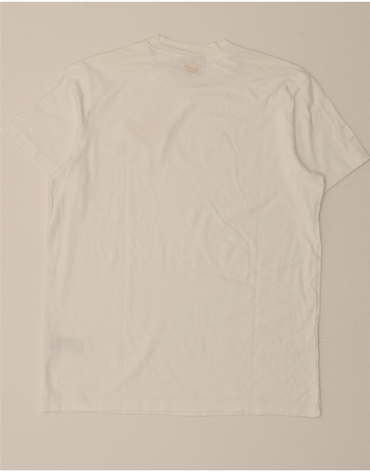 ADIDAS Womens Oversized T-Shirt Top UK 10 Small White Cotton Vintage Adidas and Second-Hand Adidas from Messina Hembry 
