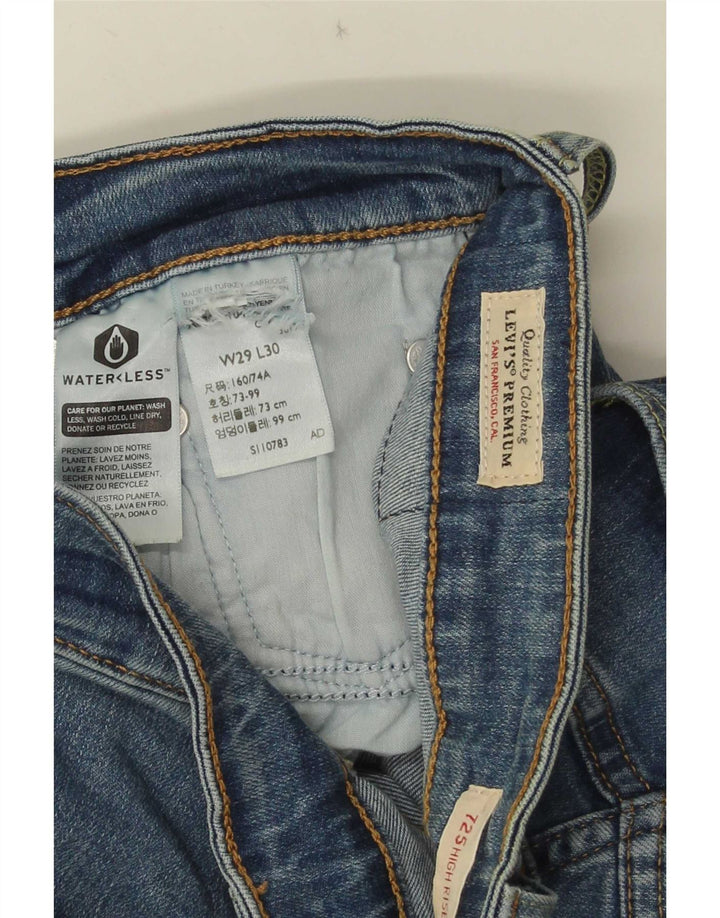Damskie jeansy Levi's 725 z wysokim stanem Bootcut W29 L30 niebieskie