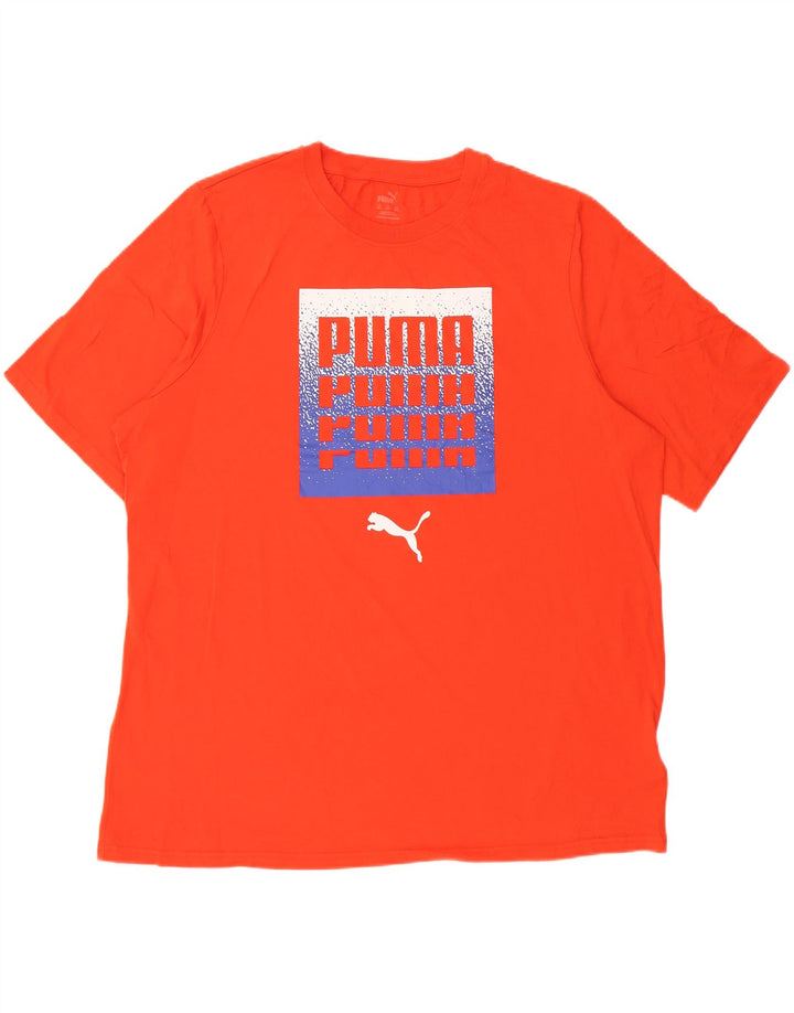 Męski T-shirt z grafiką PUMA Top 2XL Pomarańczowa bawełna