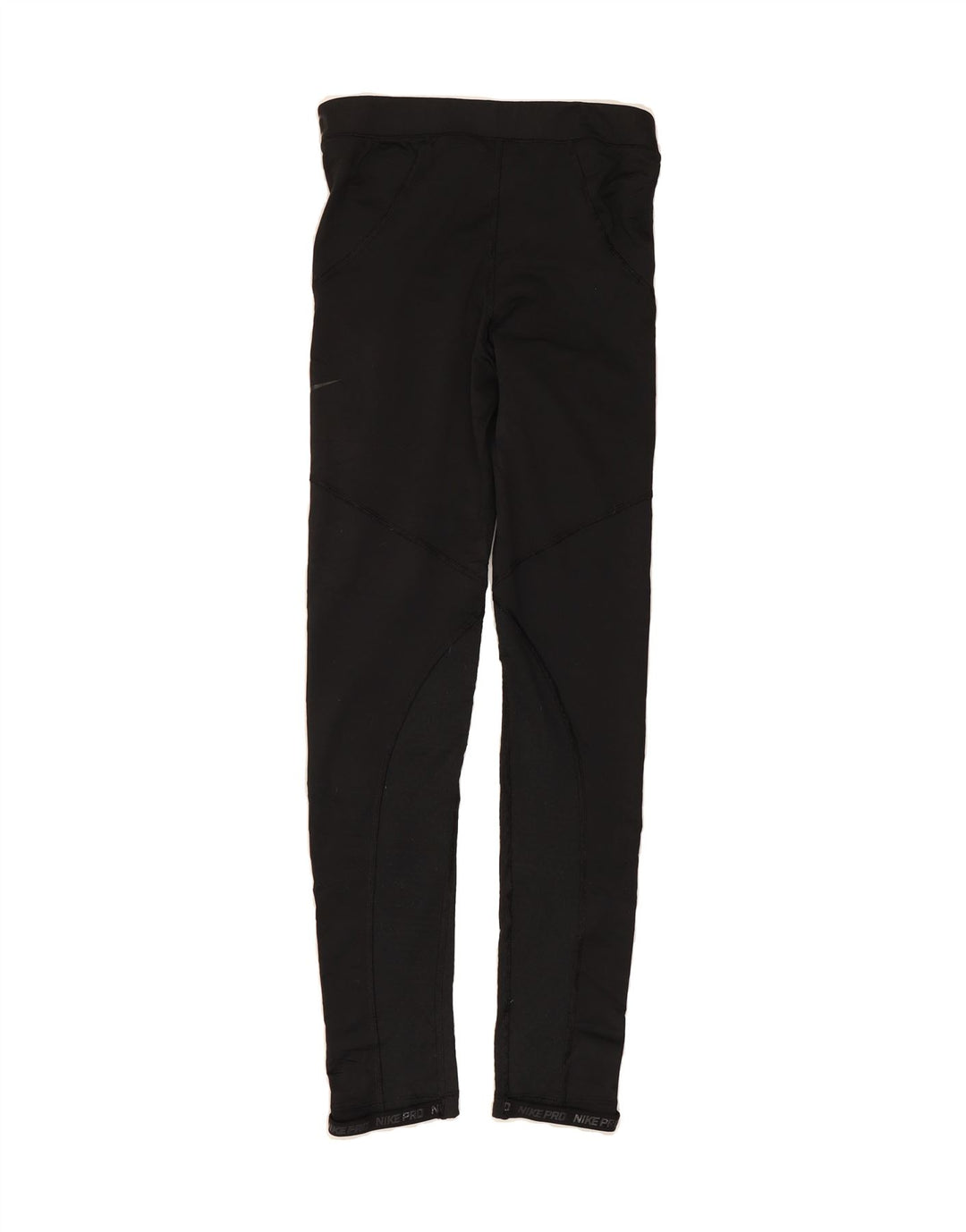 NIKE Womens Graphic Leggings UK 8 Small  Black Polyester Vintage Nike and Second-Hand Nike from Messina Hembry 