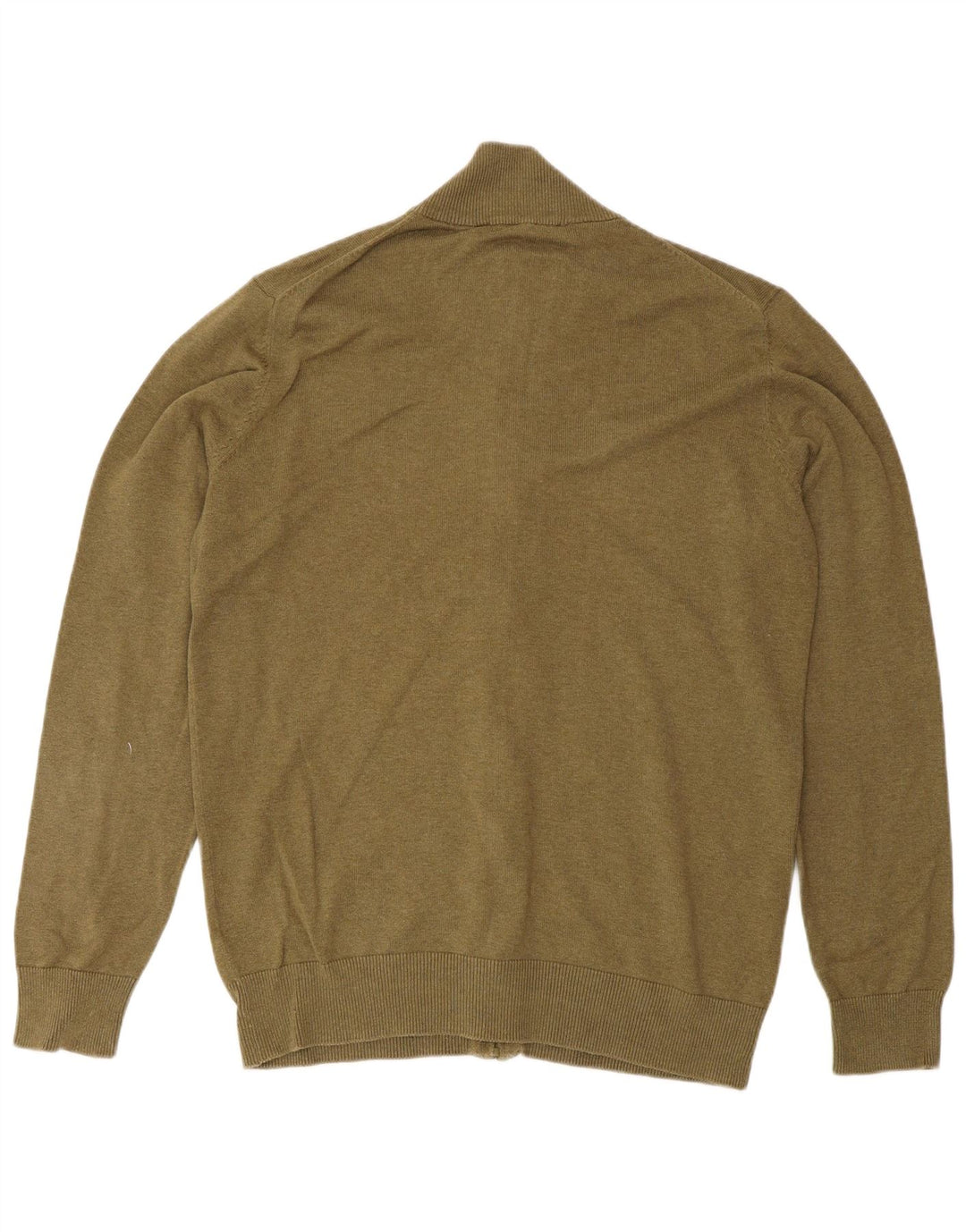 Crew Clothing Męski sweter rozpinany, średnia bawełna khaki