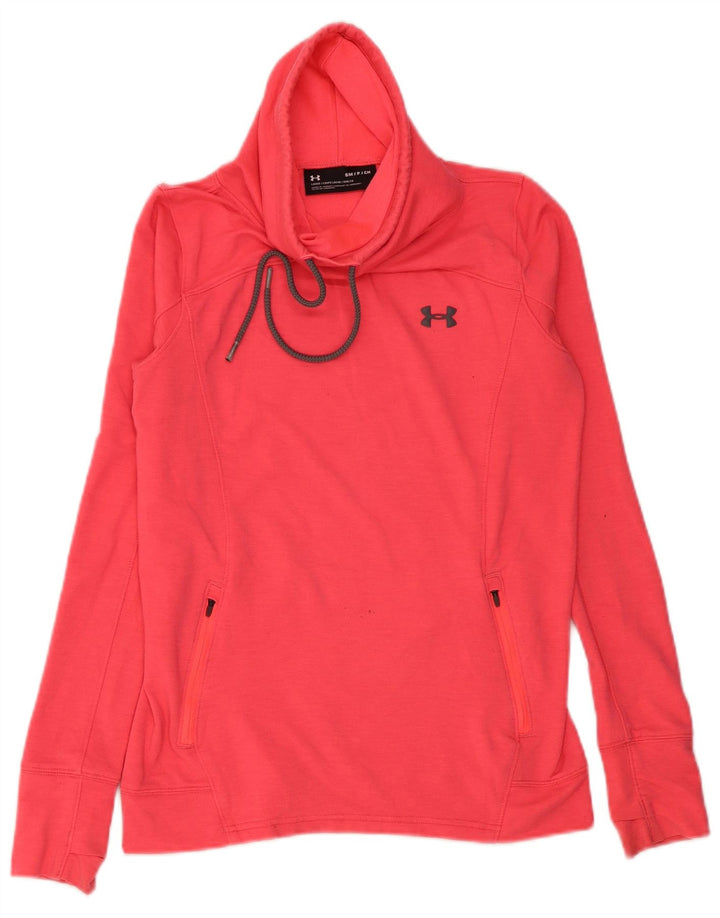 Damska bluza z wywijanym dekoltem Under Armour UK 10, mały, różowy poliester