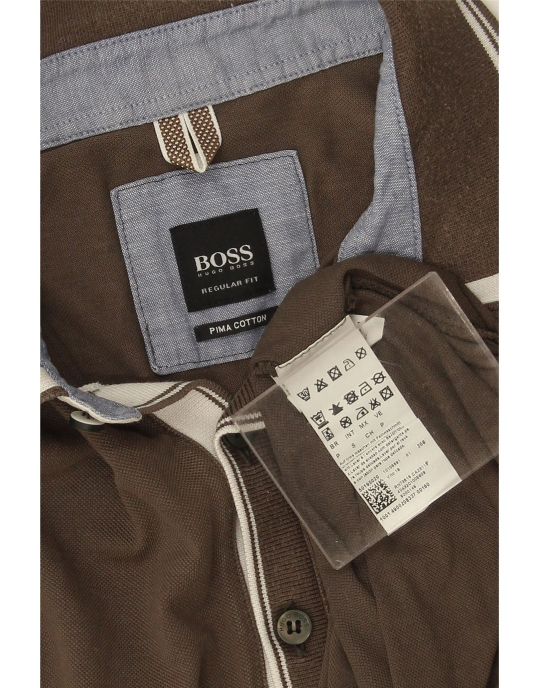 Męska koszulka polo Hugo Boss o regularnym kroju, mała, bawełniana w kolorze khaki