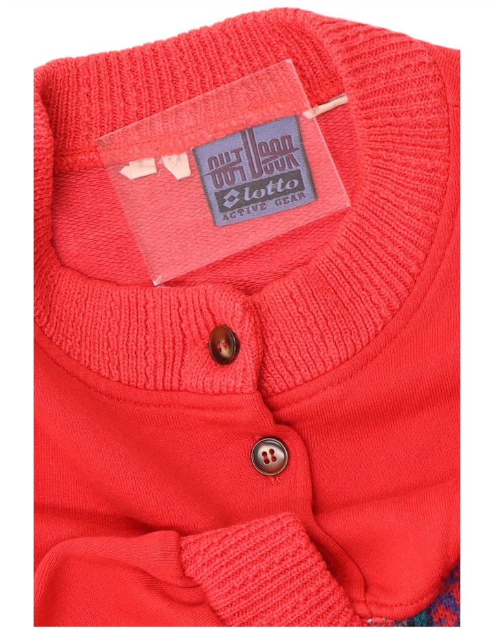 Damska bluza oversize LOTTO UK 14 Medium Red Fair Isle