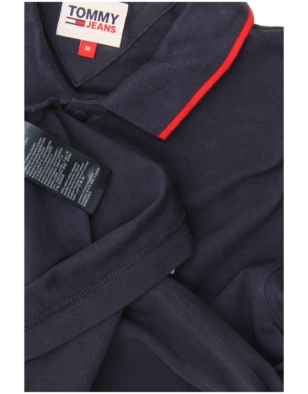 Męska koszulka polo Tommy Hilfiger, średnia, granatowa, bawełniana