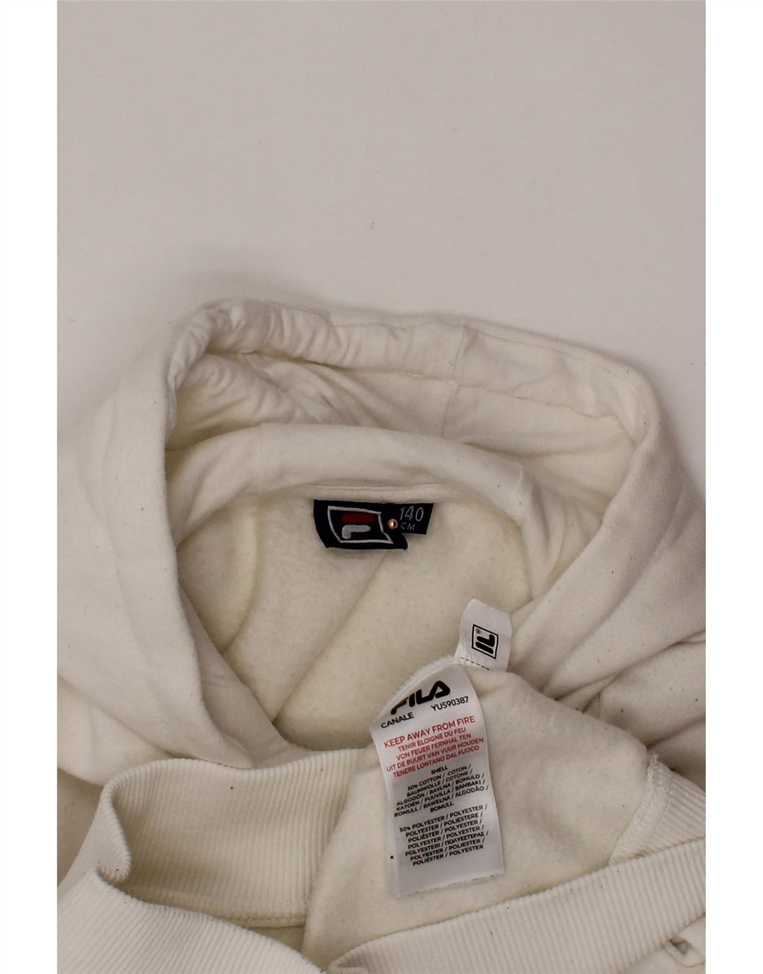 Bluza chłopięca FILA z kapturem 9-10 lat, biała, bawełniana