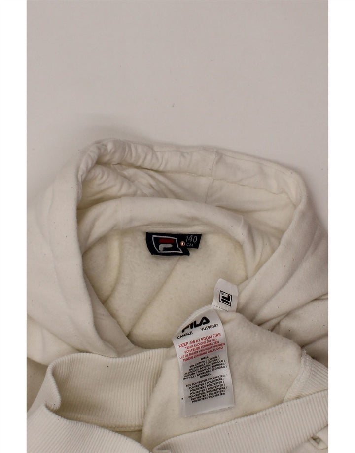 Bluza chłopięca FILA z kapturem 9-10 lat, biała, bawełniana