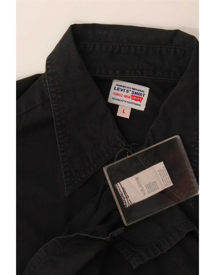 Koszula męska Levi's, duża, czarna, bawełniana