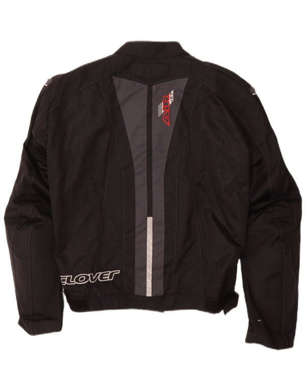 Damska kurtka wyścigowa Clover Graphic UK 14 z poliamidu w kolorze średniej czerni