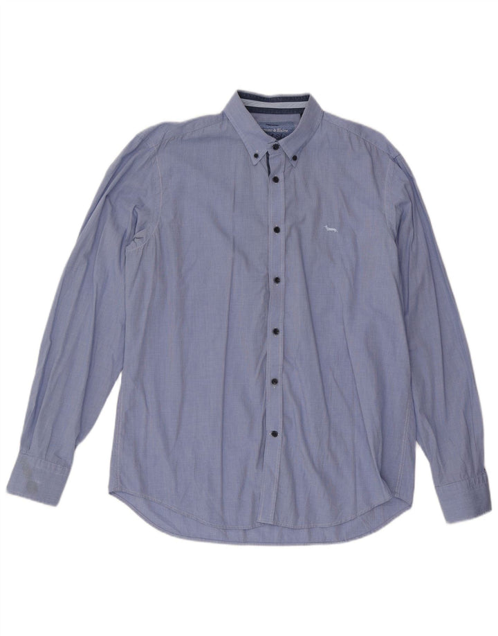 Koszula męska Harmont & Blaine o regularnym kroju XL, niebieska w pepitkę