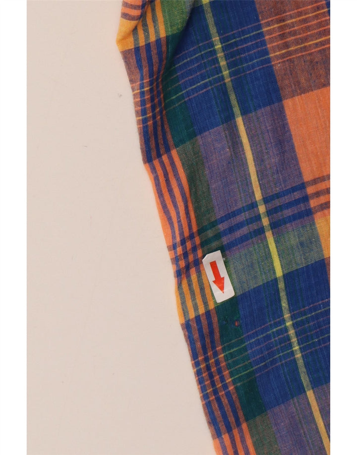 Koszula męska w stylu vintage o regularnym kroju, rozmiar 45/46, 2XL, wielokolorowa bawełniana krata
