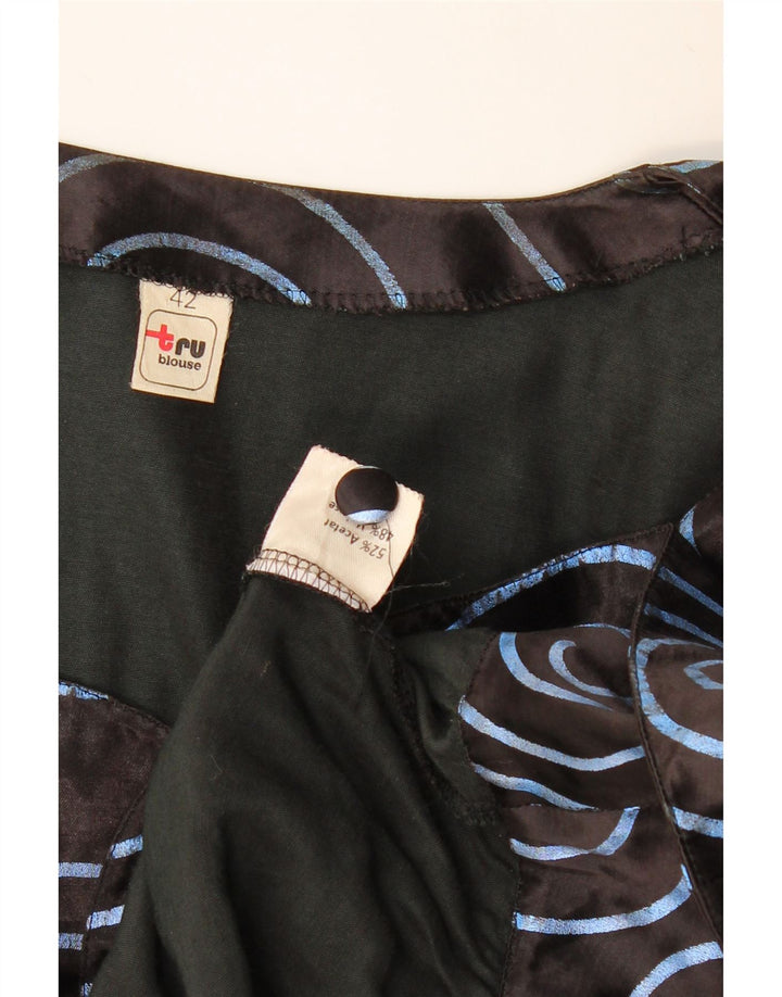 Damska bluzka koszulowa TRU w abstrakcyjny wzór IT 42 Średnia czarna