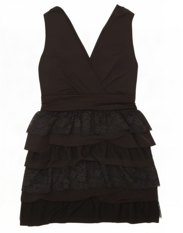 Damska sukienka Peplum bez rękawów Zara UK 18 XL Czarny kwiatowy poliester