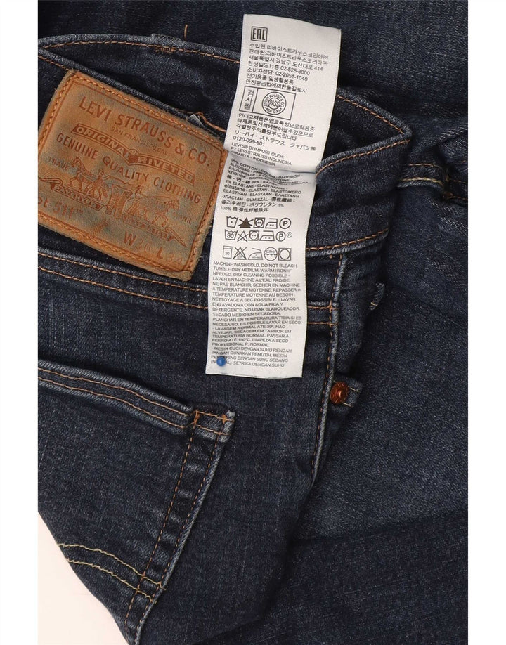 Męskie jeansy Levi's 511 Slim W36 L34 Granatowa bawełna