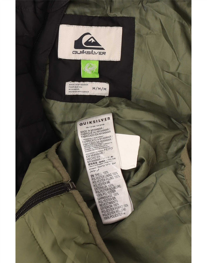 Męska ocieplana kurtka z kapturem Quiksilver UK 38 w kolorze średniej zieleni