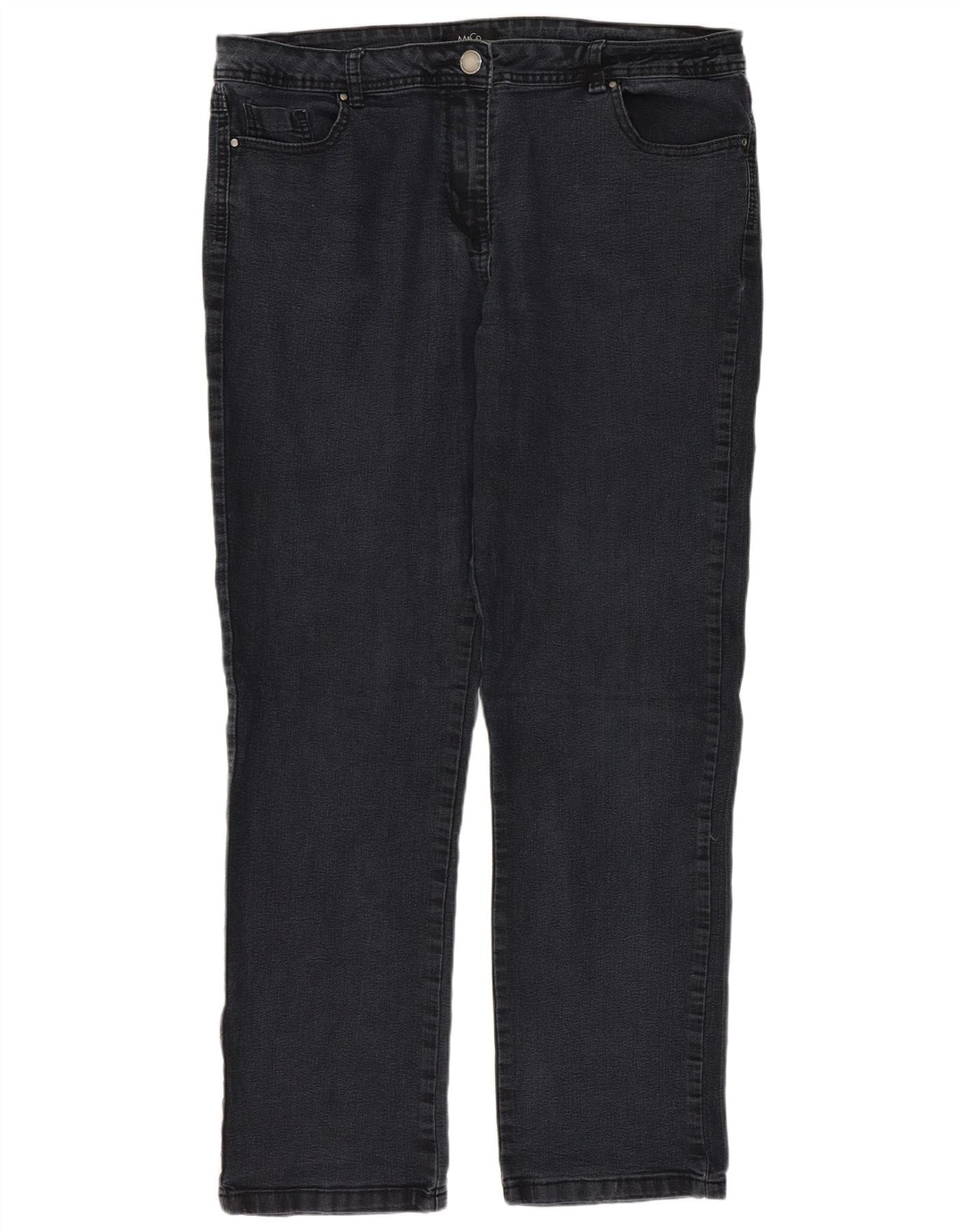 Damskie proste dżinsy M&Co UK 16 duże W36 L30 szare