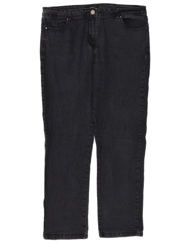 Damskie proste dżinsy M&Co UK 16 duże W36 L30 szare