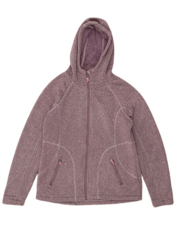 Damski sweter z kapturem i zamkiem Mountain Warehouse UK 10, mały, fioletowy, nakrapiany