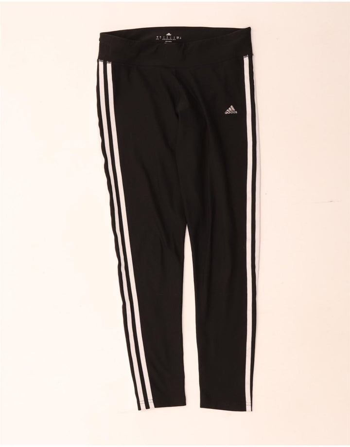 Damskie legginsy Adidas UK 8, małe, czarne, poliestrowe