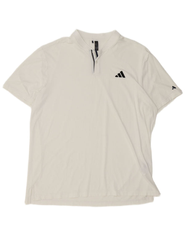 Męska koszulka polo Adidas XL, biała, poliestrowa
