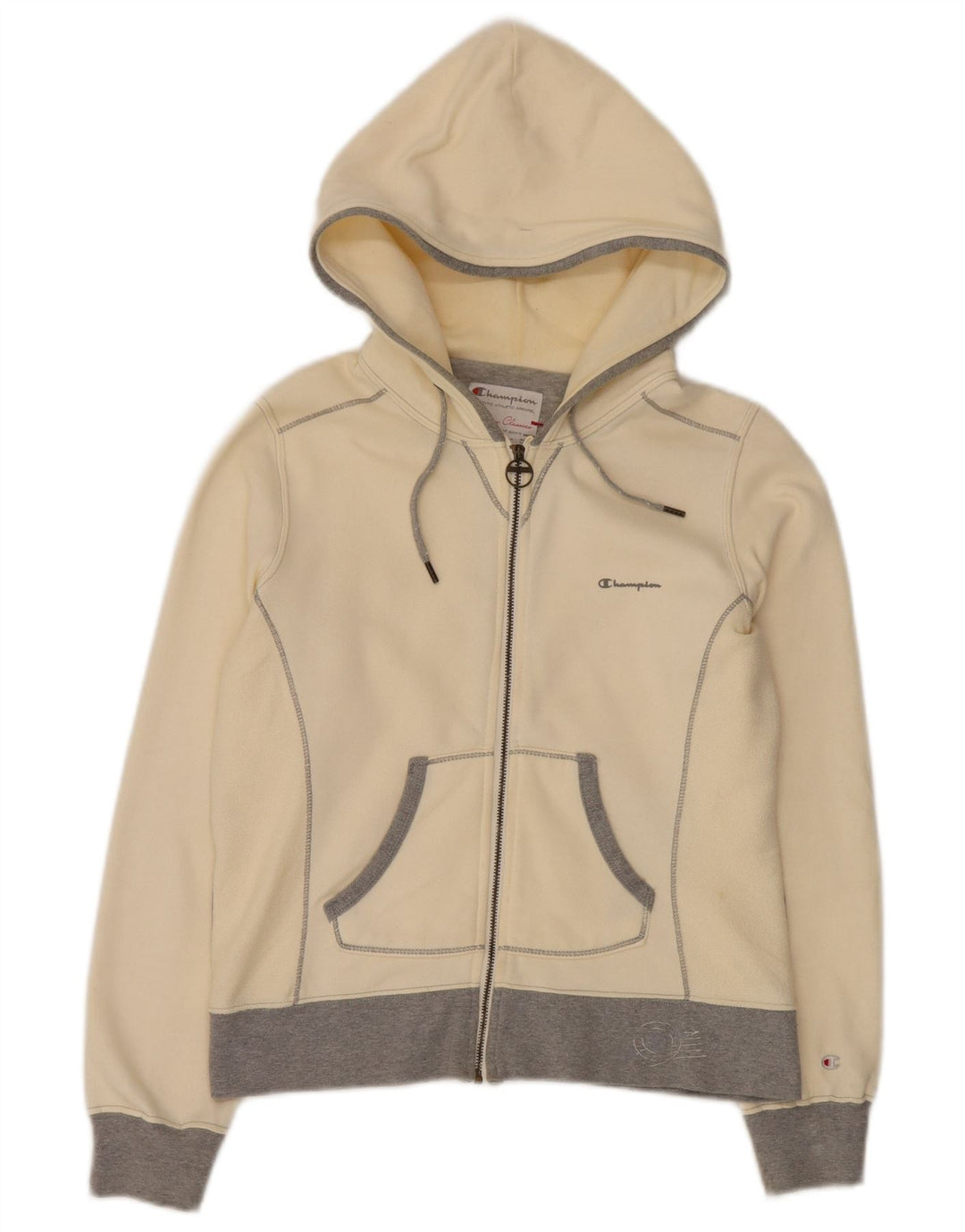 Sweter z kapturem i zamkiem błyskawicznym Champion Womens Heritage Classics UK 10 Small Yellow