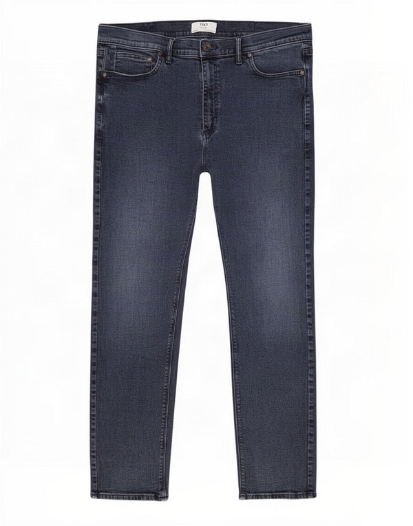 Marks & Spencer Męskie jeansy slim W40 L33 Granatowe, bawełniane