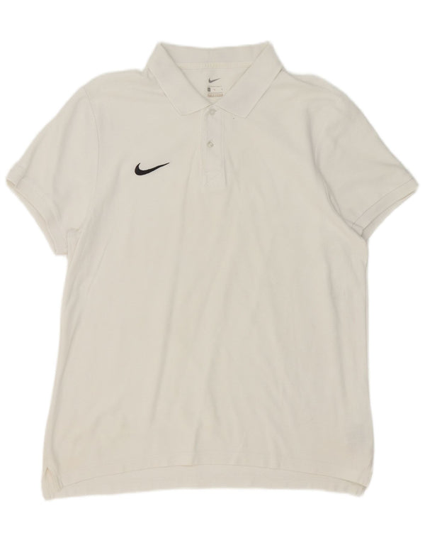 Męska koszulka polo Nike, duża, biała, bawełniana