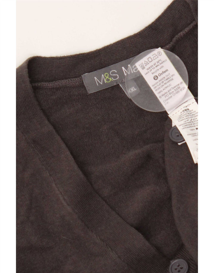 Marks & Spencer Męski sweter kardigan 2XL Szary akryl