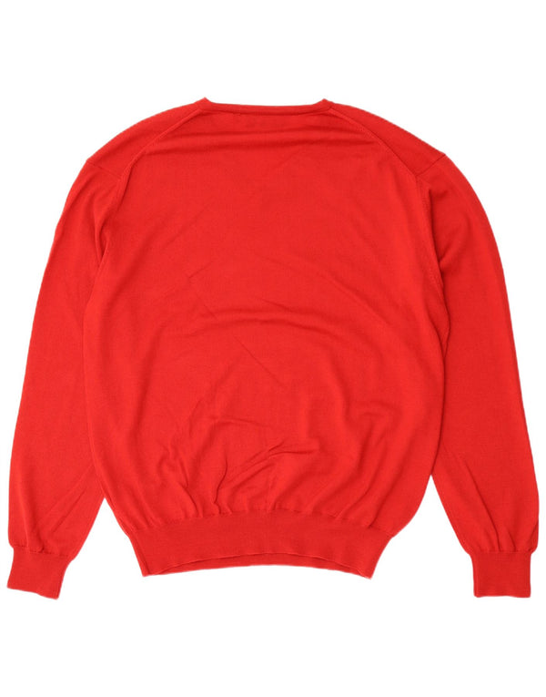 Baileys Męski sweter z dekoltem w kształcie litery V, 2XL, czerwona nowa wełna