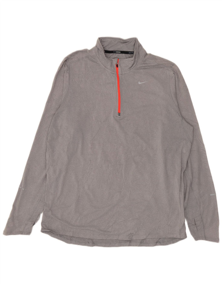 Męski sweter dresowy Nike Dri Fit, duży, szary poliester