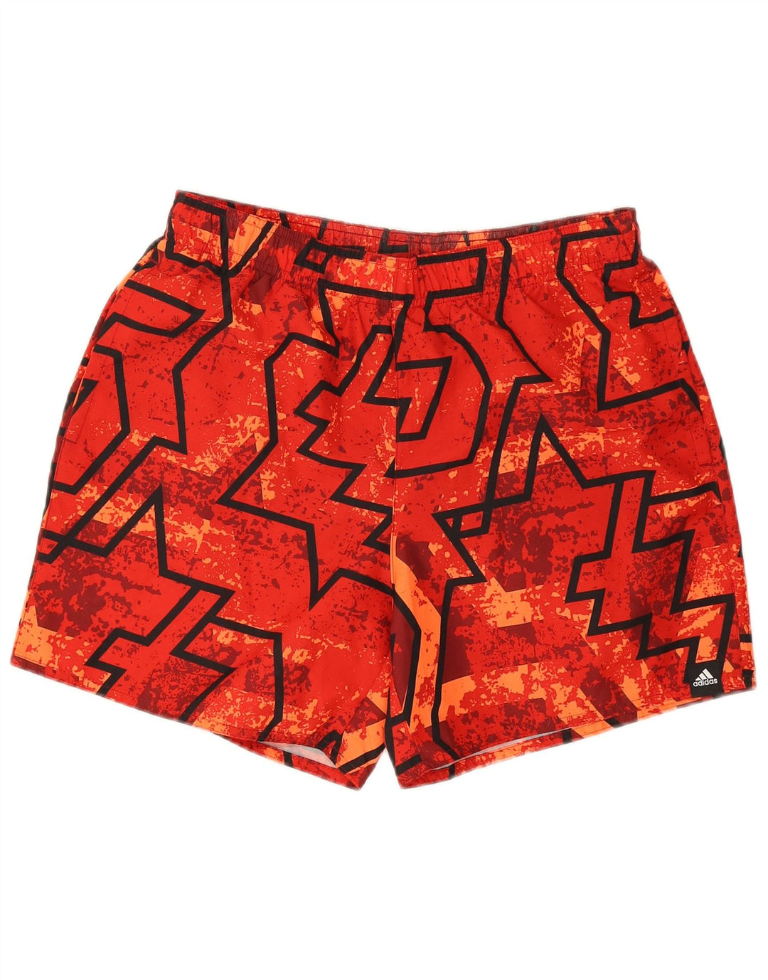 Męskie spodenki kąpielowe Adidas, średnie czerwone, geometryczne