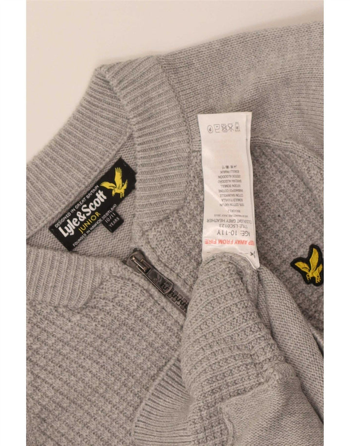 Sweter rozpinany Lyle & Scott chłopięcy 10-11 lat, szara bawełna