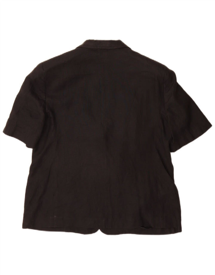 Damska marynarka Luisa Spagnoli z krótkim rękawem i dwoma guzikami IT 52 2XL czarna