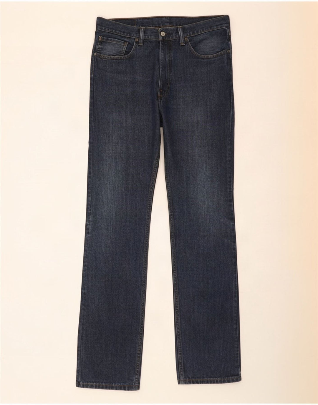 Męskie dżinsy Levi's 505 Straight W34 L36 Granatowa bawełna