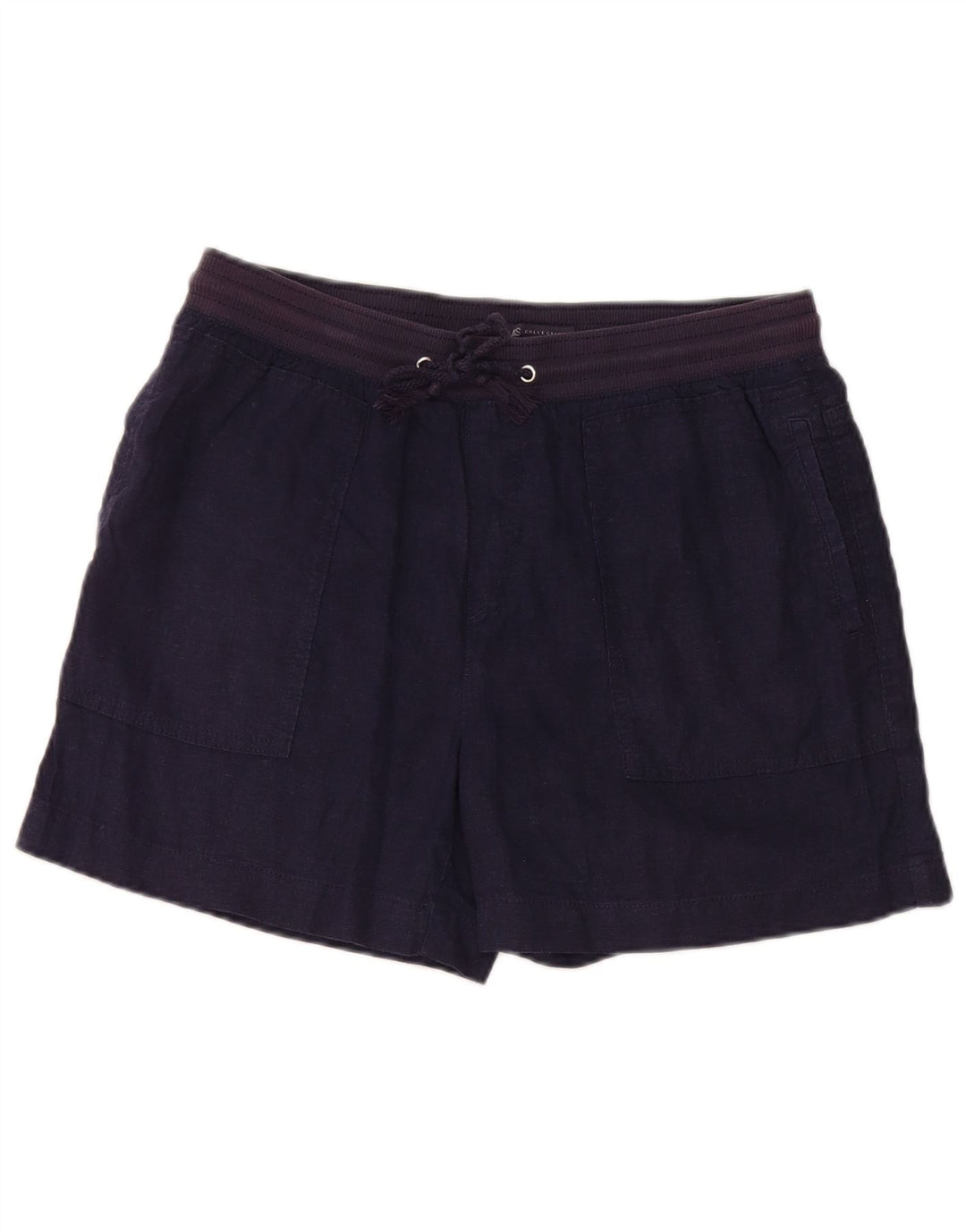 Marks & Spencer Damskie spodenki Chino UK 12 Medium W32 Granatowe lniane